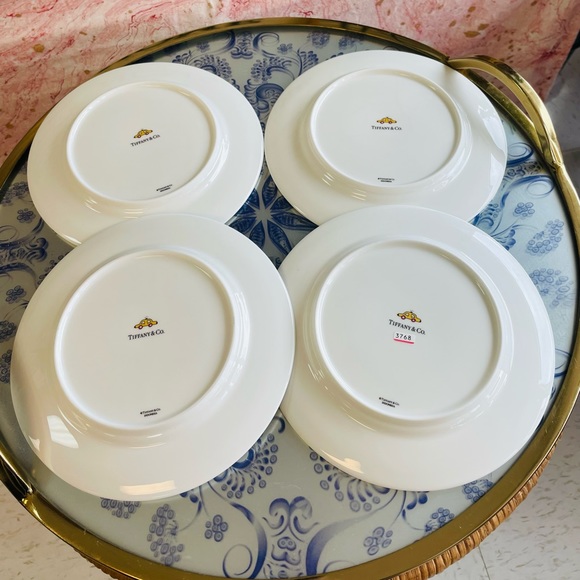 Tiffany & Co 5th Avenue Dessert Plate Tableware Dish Set of 4 Authentic OBRO - Picture 4 of 7